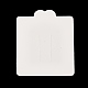 厚紙ヘアクリップ表示カード  ハートを付きの矩形  ホワイト  7.6x6.4x0.04cm CDIS-A006-01-3