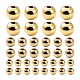 120Pcs 3 Size Rack Plating and Vacuum Plating Brass Round Spacer Beads Set KK-LS0001-11G-2