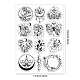 GLOBLELAND Plants Butterfly Clear Stamps Flower Moon Diamond Star Silicone Clear Stamp Seals for Cards Making DIY Scrapbooking Photo Journal Album Decoration DIY-WH0167-56-990-6