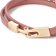Imitation Leather Puppy Wrap Bracelets BJEW-G620-A02-3