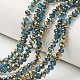 Electroplate Transparent Glass Beads Strands EGLA-A034-T2mm-O03-1