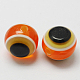 Round Evil Eye Resin Beads RESI-R159-6mm-04-1