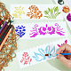 Gorgecraft 2 Sets 2 Styles PET Hollow Out Plastic Drawing Painting Stencils Templates AJEW-GF0006-91C-4