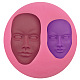 Moule en silicone de qualité alimentaire pour visage de fille et d'homme 3d DIY-L045-005-1