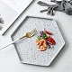 Hexagon Porcelain Flat Round Jewelry Plate DJEW-I015-03-2
