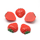Cabochons décodés en résine de fraise CRES-R183-09-2