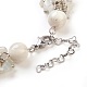 Natural White Moonstone Dangle Earrings and Bracelets Sets SJEW-JS00972-6