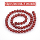 GOMAKERER 186 Pcs 3 Strands Natural Carnelian Beads Strands 6mm G-GO0001-10-3