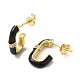 Real 18K Gold Plated Brass Oval Stud Earrings EJEW-L268-020G-01-2
