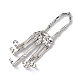 Halloween Themed Skull Alloy Full Hand Ring Bracelet BJEW-L680-01P-3