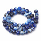 Chapelets de perles en agate craquelée naturelle teintée G-T100-04A-2