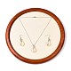 Bandeja de exhibición de joyería de madera redonda plana ODIS-P008-20B-4