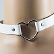 Punks colliers cardiaques en cuir de style rock X-NJEW-O053-08A-1