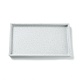 Placa de joyería redonda plana de porcelana rectangular DJEW-I015-02-1