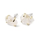 Boucles d'oreilles en cristal de quartz naturel brut brut EJEW-R148-01LG-05-1