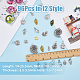 Dicosmétique 96pcs 12 pendentifs de style tibétain FIND-DC0004-08-2