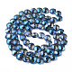 Electroplate Transparent Glass Beads Strands EGLA-N002-38-F03-2