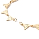 Creazione di braccialetti con ciondoli triangolari in ottone AJEW-JB01150-08-2