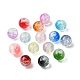 Set di perle di vetro verniciate da forno trasparenti craquelé da 375 colori in 15 colori DGLA-FS0001-05-3