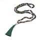 Polyester Tassel Pendant Necklaces NJEW-JN02243-03-1