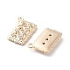 Brass Micro Pave Clear Cubic Zirconia Charms KK-F871-37G-2