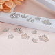 26 Stück 5 Stile Legierung Strass Cabochons&nbsp;FIND-FH0009-61-5