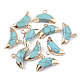 Electroplate Synthetic Turquoise Charms G-S344-48H-1