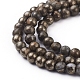 Chapelets de perles de pyrite naturelle  X-G-G839-01-4mm-3