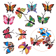 GORGECRAFT 30pcs Butterfly Thumb Tacks Iron Map Pins Drawing Push Pins 0.7inch for Photos Wall Maps Bulletin Board Corkboards AJEW-GF0001-17-5