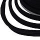 小さな弾性スパンデックス糸  habotaiスカーフコード  ブラック  5x3mm  約21.87ヤード/ロール（20メートル/ロール） NWIR-JP0004-03-4