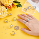 UNICRAFTALE 10 Sets DIY Sun Finger Ring Making Kits 304 Stainless Steel Open Cuff Finger Ring Enamel Settings with Glass Cabochons Metal Finger Rings for Women Jewlery Making DIY-UN0003-57-2