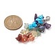 Décorations de pendentif en perles de puces de pierres précieuses mélangées naturelles et synthétiques chakra HJEW-JM01235-01-2