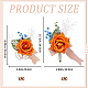 Craspire 2 Stück 2-Stil-Seidentuch und Kunststoff-Blumenimitat-Ansteckblume für Ansteckblume und Handgelenk-Ansteckblume JEWB-CP0001-27B-2