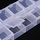 Contenedores de abalorios de plástico cuboide X-CON-N007-02-4