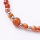 Natur gemischte Edelstein Perlen Armbänder BJEW-JB05055-3