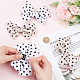 CRASPIRE 2 Pairs 2 Colors Polka Dot Pattern Cloth Bowknot Shoe Decorations FIND-CP0001-39-3