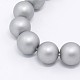 Round Shell Pearl Frosted Beads Strands BSHE-I002-12mm-223-1