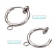 316 Surgical Stainless Steel Clip-on Hoop Earrings X-STAS-S101-13mm-01P-2