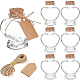 BENECREAT 8 Pack 60ml Heart Shaped Glass Favor Jars with Cork Lids AJEW-BC0006-04-1