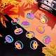 UNICRAFTALE 20Pcs 2 Style Rainbow Color Halloween Pumpkin Pendant Stainless Steel Stamping Blank Tag Pendants Pumpkin Jack O Lantern Pendant Charms Hollow Metal Charms Hole 2mm for Jewelry Making STAS-UN0036-88-3
