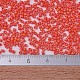 MIYUKIデリカビーズ小  シリンダー  日本製シードビーズ  15/0  （dbs0872)マットな不透明なオレンジ色のab  1.1x1.3mm  穴：0.7mm  約35000個/袋  100 G /袋 SEED-J020-DBS0872-4