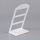 有機ガラスのピアスディスプレイ  ホワイト  15x8.5x5.3cm EDIS-G013-02-3