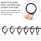BENECREAT 20Pcs Iron Curtain Rings with Eyelet for Curtain Panels FIND-BC0003-56-3