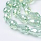 Electroplate Glass Beads Strands X-EGLA-D015-15x10mm-29-2