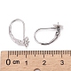 Rhodium Plated 925 Sterling Silver Leverback Earring Findings STER-I017-084I-P-4