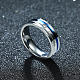 Valentine's Day Titanium Steel Cubic Zirconia Finger Ring RJEW-BB18930-10-5