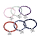 Natural Gemstone Stretch Charm Bracelets BJEW-JB04931-1