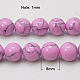 Chapelets de perles en turquoise synthétique X-TURQ-H038-8mm-XXS14-2