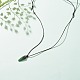 Natural Ruby in Zoisite Nugget Pendant Necklace with Cowhide Leather Cord NJEW-JN03882-05-2