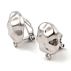 Alloy Clip-on Earring Findings FIND-L015-008P-1